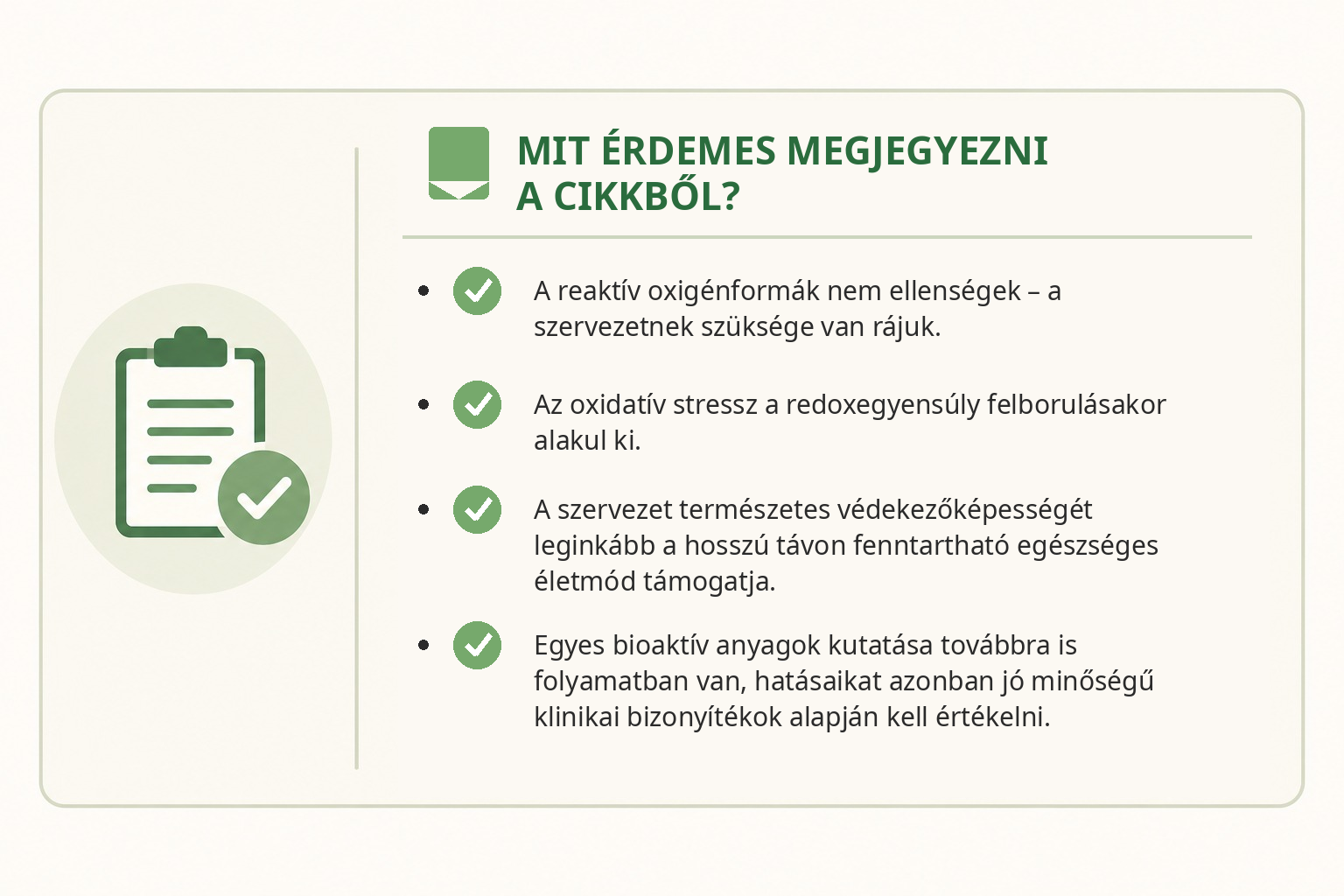Mit érdemes megjegyezni az oxidatív stresszről